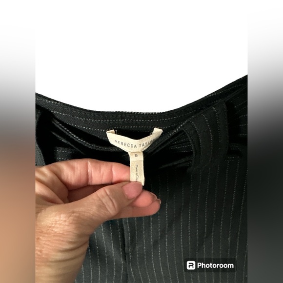 Rebecca Taylor Pinstripe Pants Ruffled - Picture 3 of 5